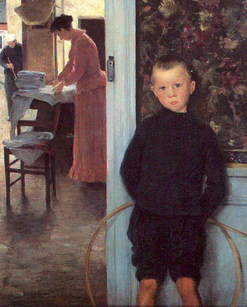 Mathey, Paul Woman Child in an Interior Germany oil painting art